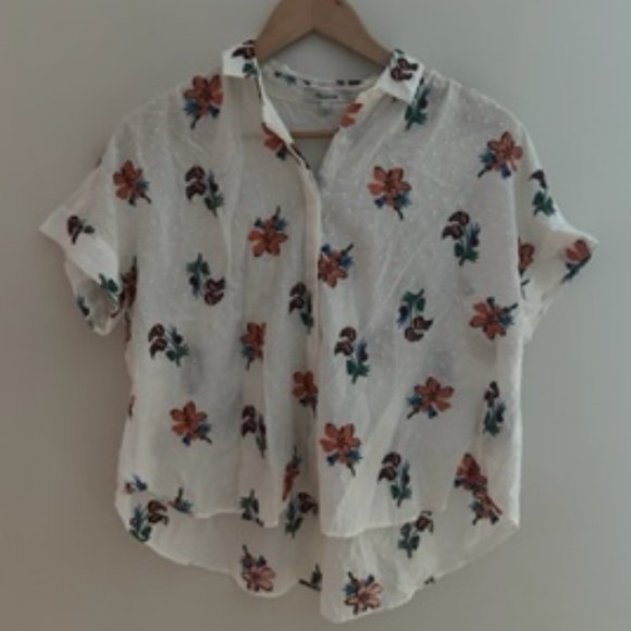 Madewell Button Down Collared Hawaiian Shirt size S - Picture 2 of 5